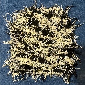 Black and White Textured Throw Pillow